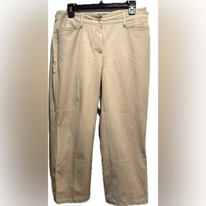 Talbots stretch twill curvy cropped chino trousers 8 NWOT